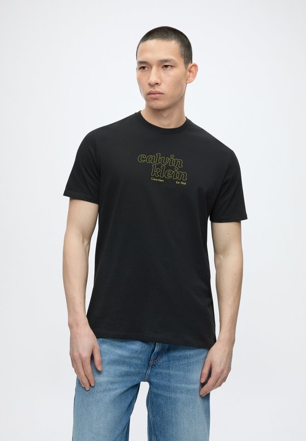 Calvin Klein Jeans REGULAR FIT T-SHIRT - Print T-shirt - black