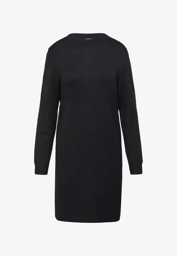 s.Oliver MIT CREWNECK UND PINTUCKS - Jumper dress - schwarz