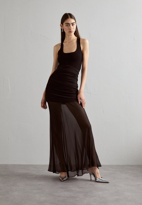 Hervé Léger RUCHED MIX TANK GOWN