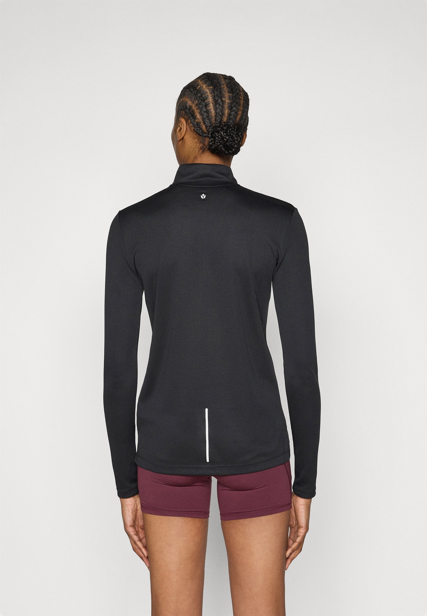 Even&Odd active LONG SLEEVE HIGH NECK TOP WITH 1/4 ZIP