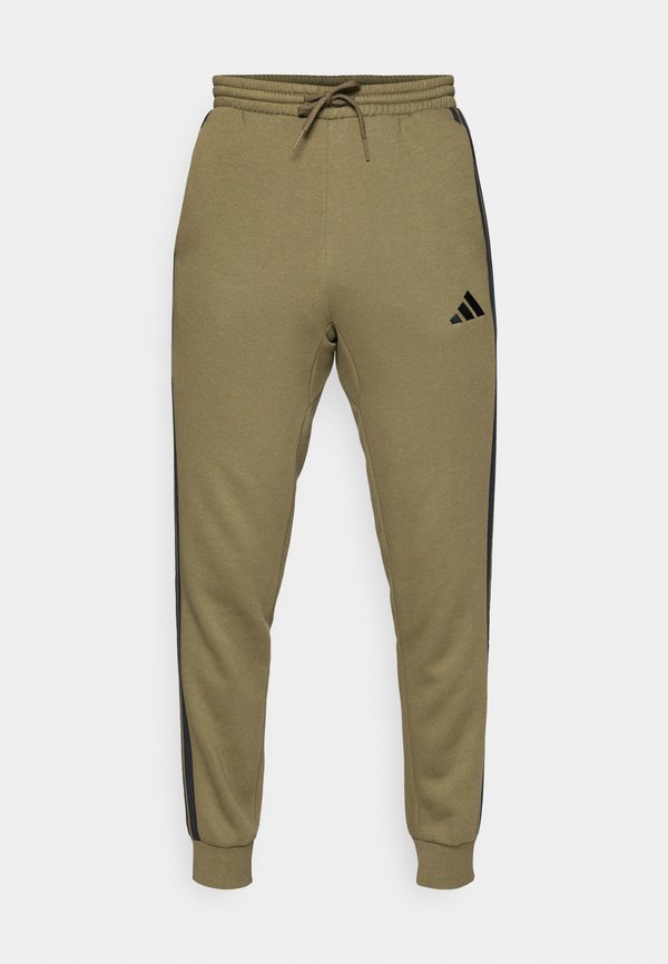 adidas Sportswear REGULAR FIT - Tracksuit bottoms - olive strata/black