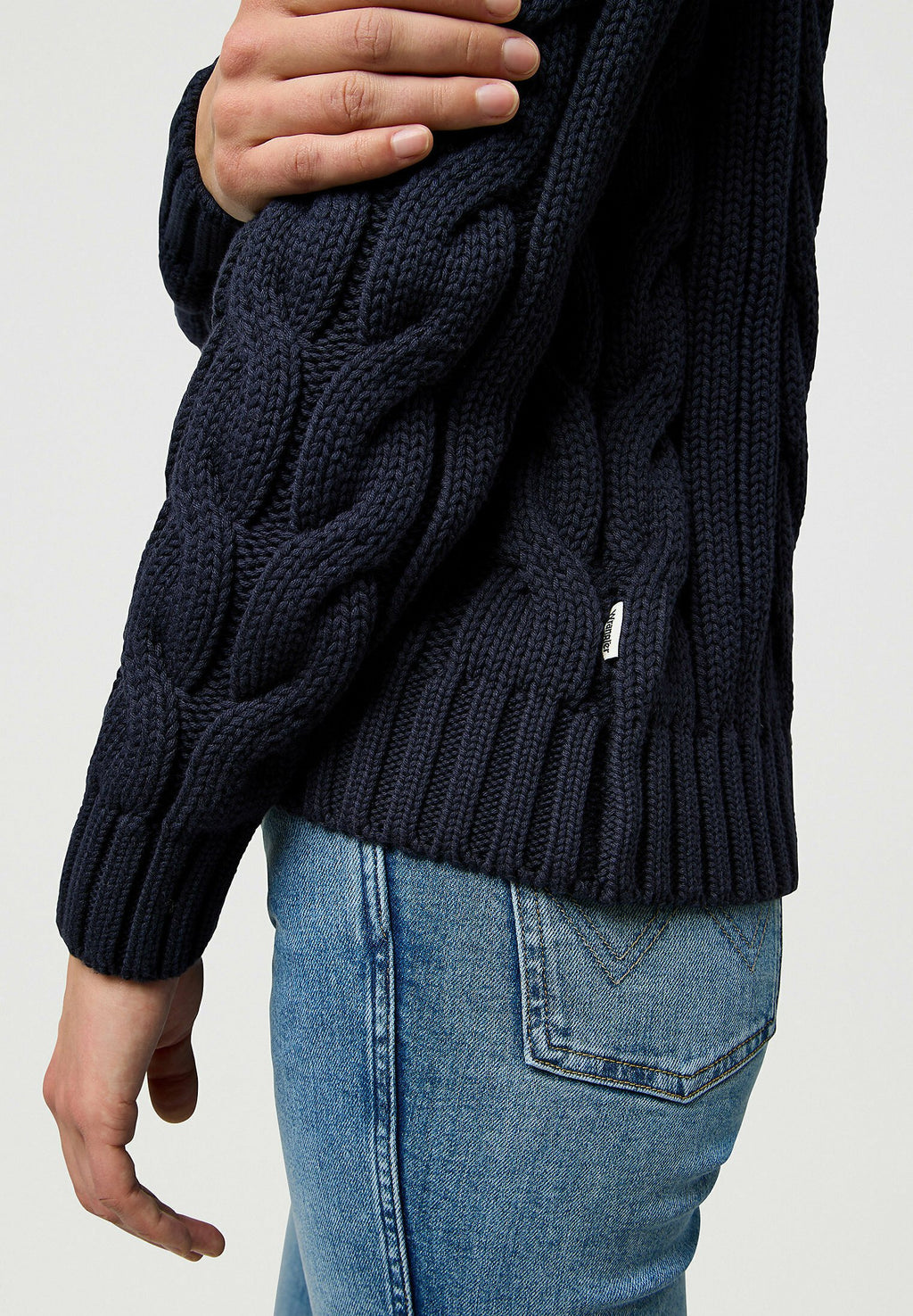 Wrangler LONG SLEEVE CABLE CREW - REGULAR FIT