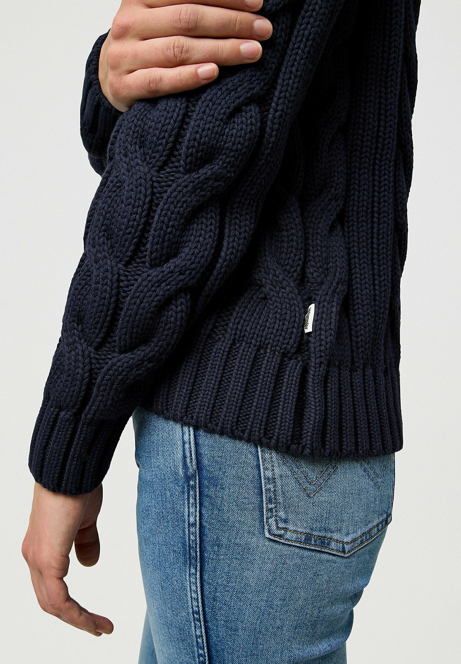 Wrangler LONG SLEEVE CABLE CREW - REGULAR FIT