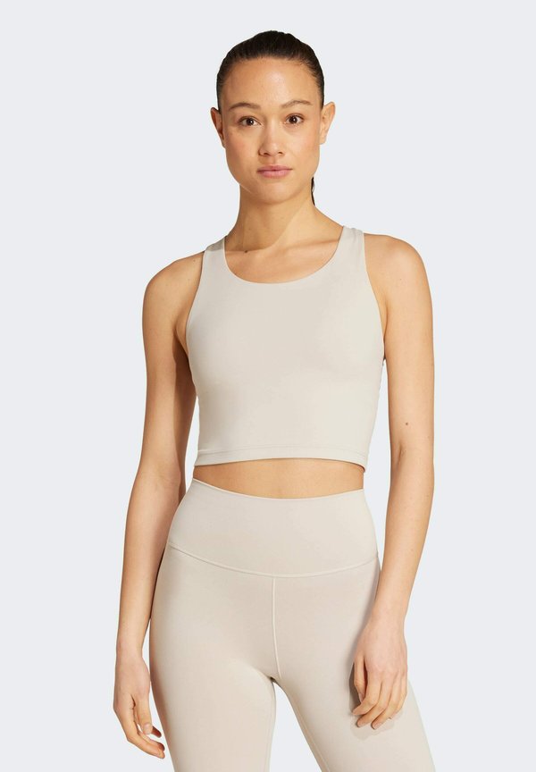 adidas Performance ALL ME MEDIUM SUPPORT BRA TANK - Top - beige
