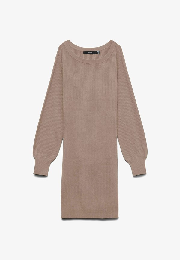 Vero Moda Knitted VMHOLLYKARIS Short - Shift dress - mocha meringue