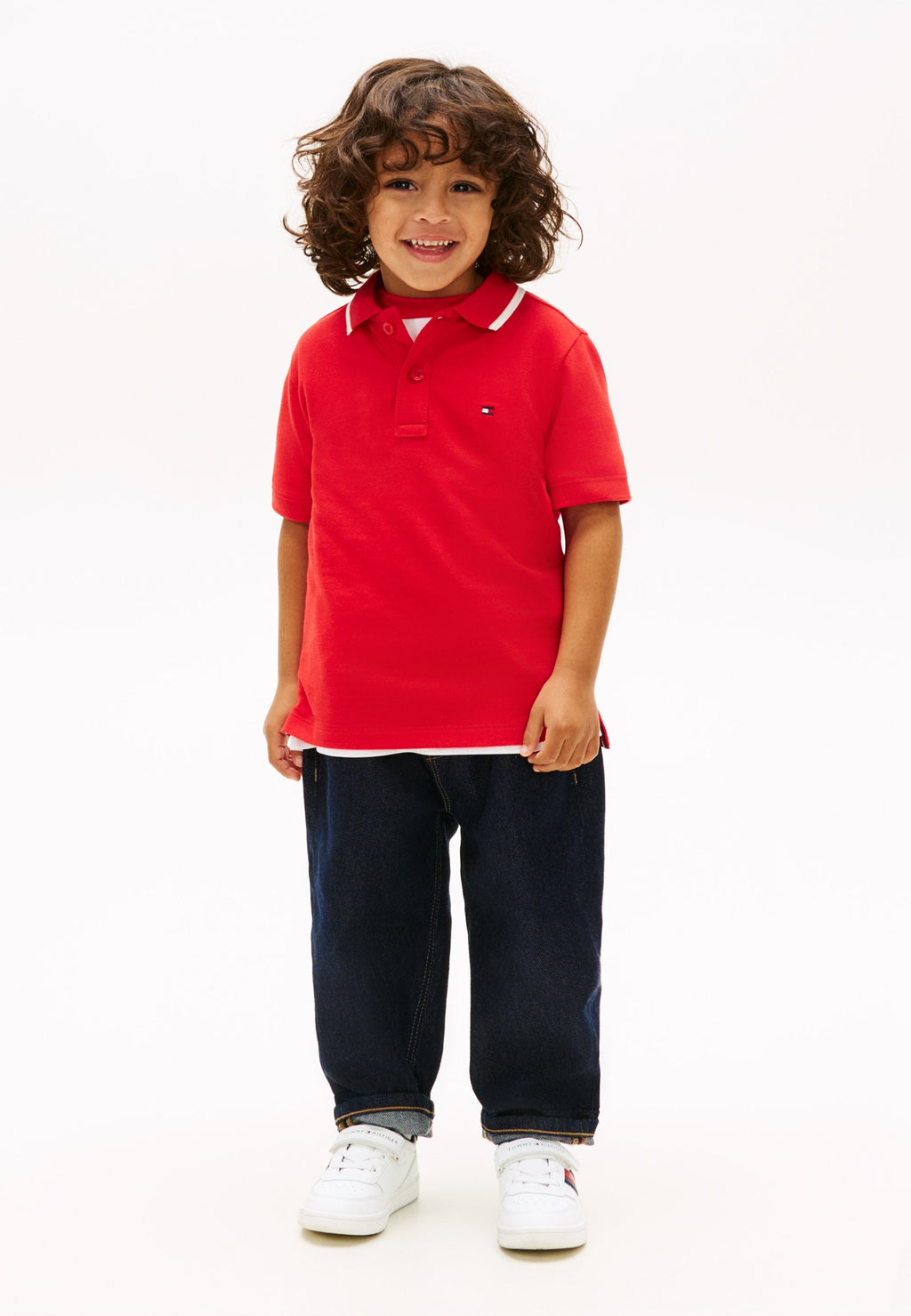 REGULAR FIT BACK WAVY FLAG POLO SHIRT Media 2