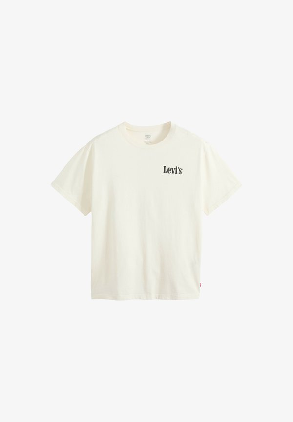 Levi's® LSE_SS RELAXED FIT TEE BOXTAB 5IN BLACK. - Print T-shirt - levis records crus neutrals