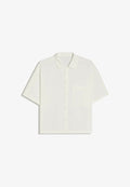 Bershka BOXY PLEATED - SHIRT  01112557 - Shirt - white