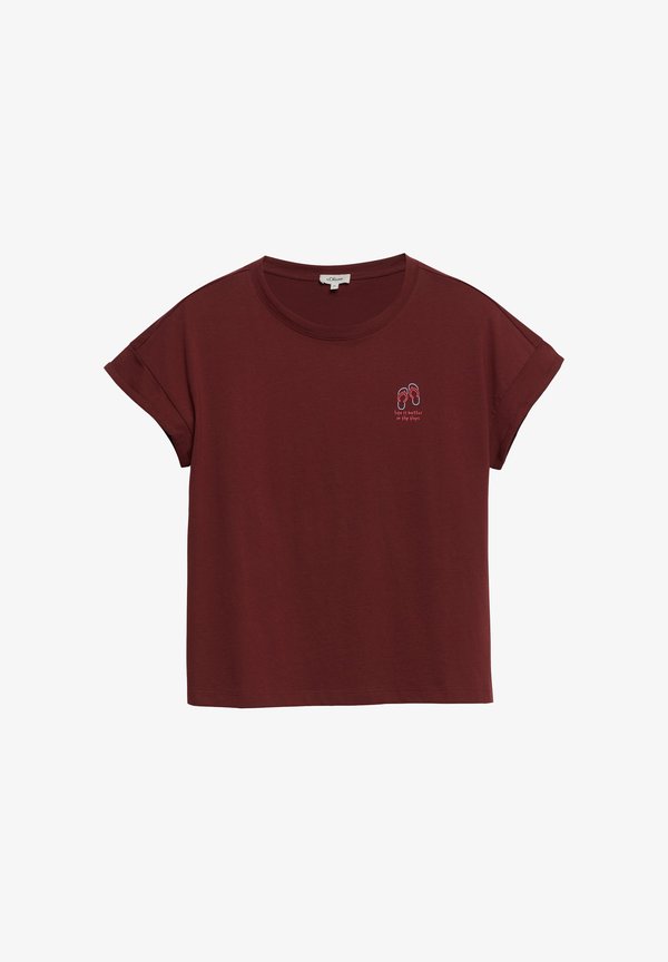 s.Oliver T-SHIRT - Print T-shirt - rot