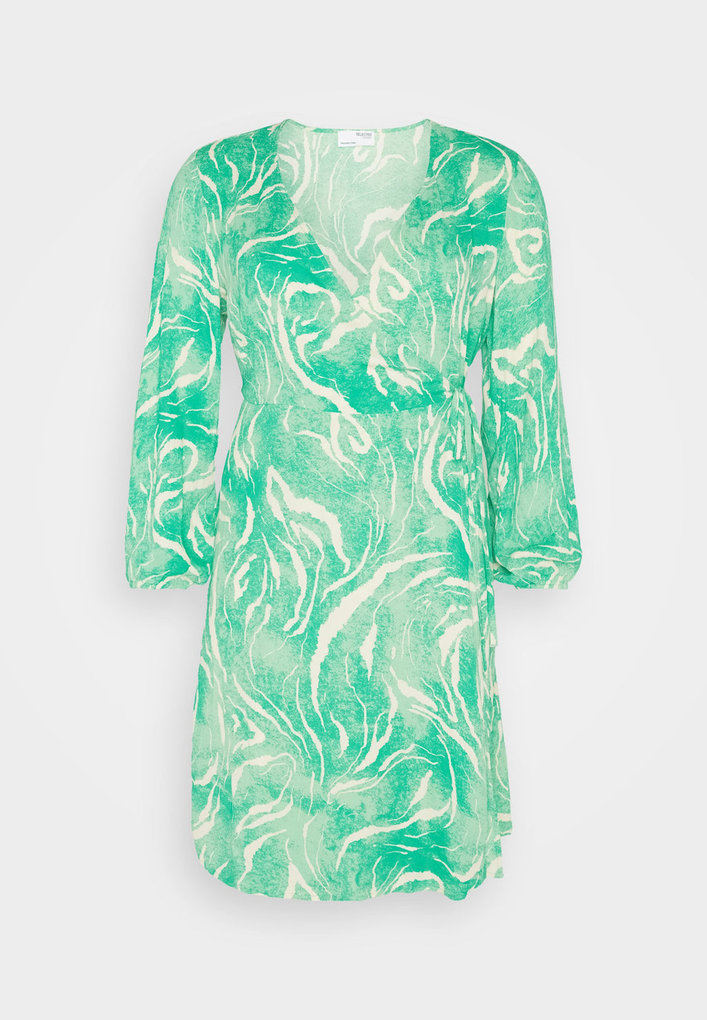 Selected FIOLA LS WRAP DRESS CURVE