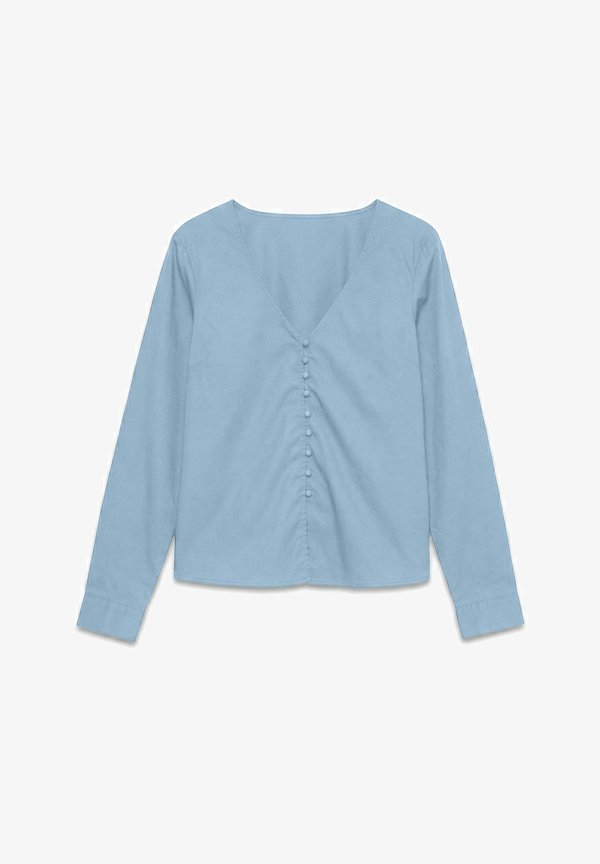 Vero Moda Poplin AWALVA - Blouse - cashmere blue