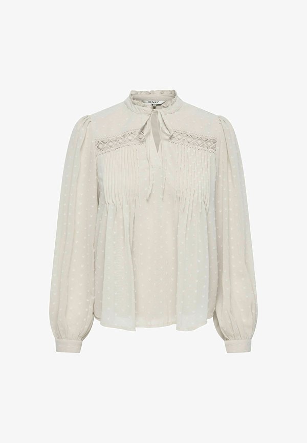 ONLY OBERTEIL MIT LANGEN ÄRMELN DETAILREICHES - Blouse - pumice stone
