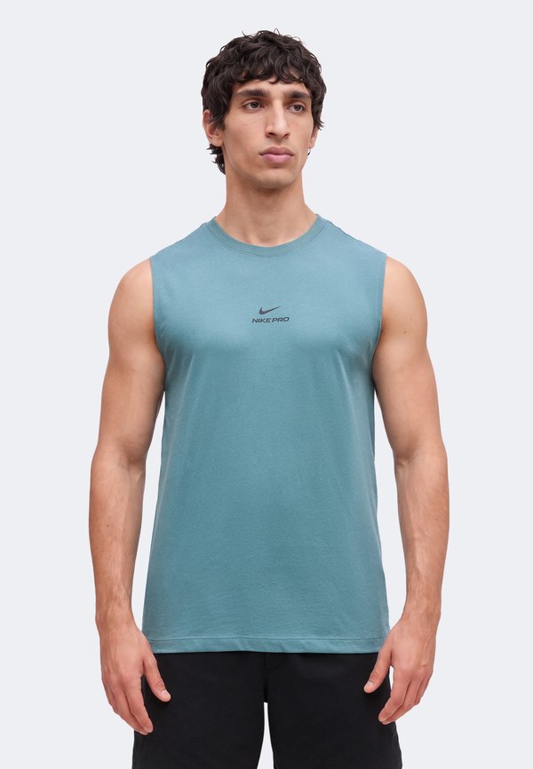 Nike Performance TEE - Top - mineral slate/black