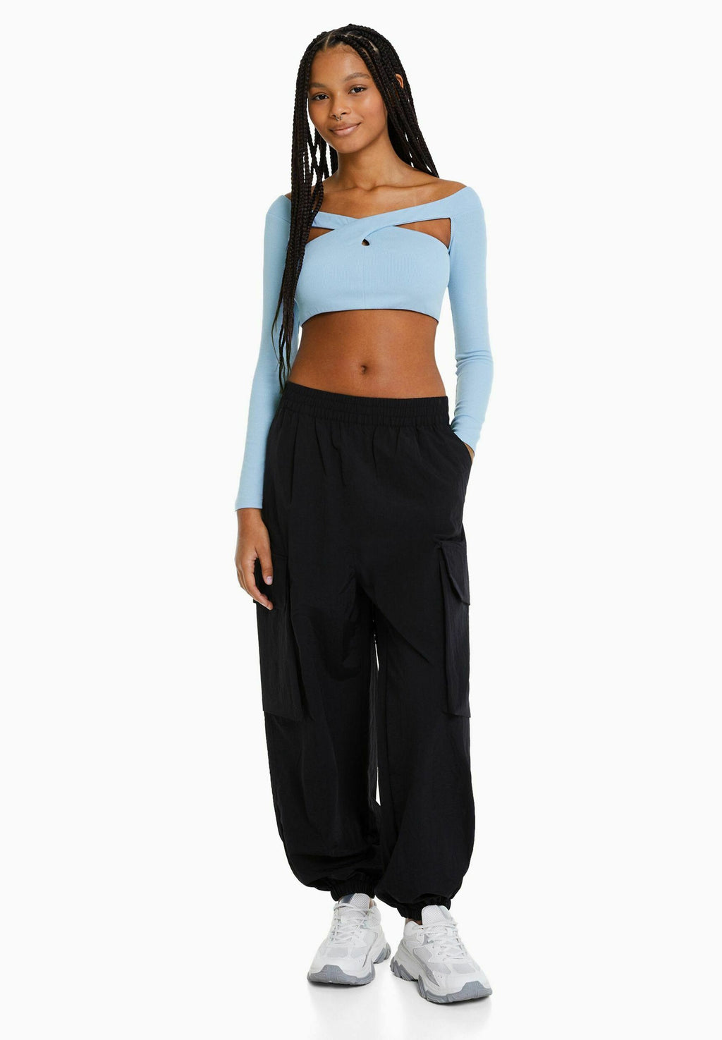 Bershka WITH A CROSSOVER NECKLINE