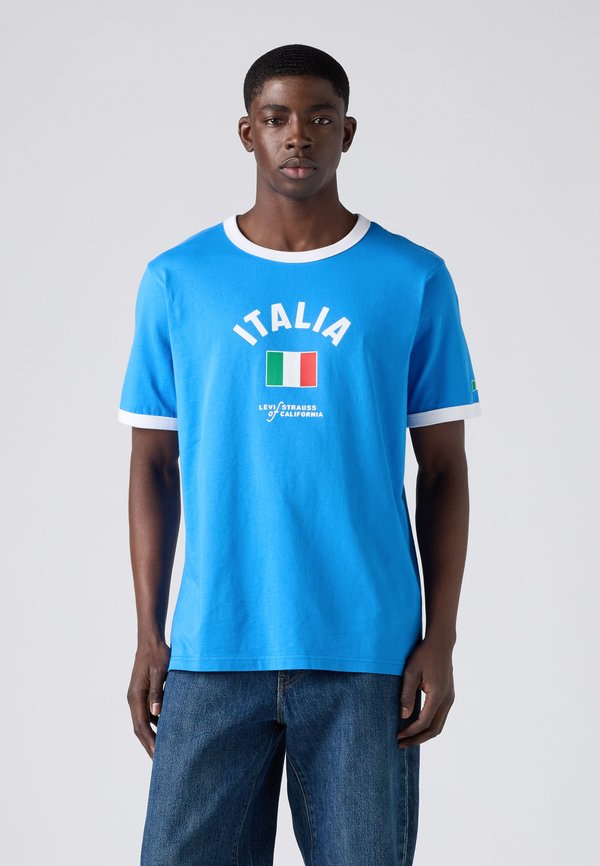 Levi's® FOOTBALL RINGER - Print T-shirt - blue