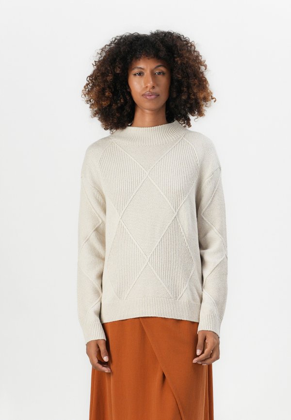 TOM TAILOR FUNNEL NECK - Jumper - sand stone beige