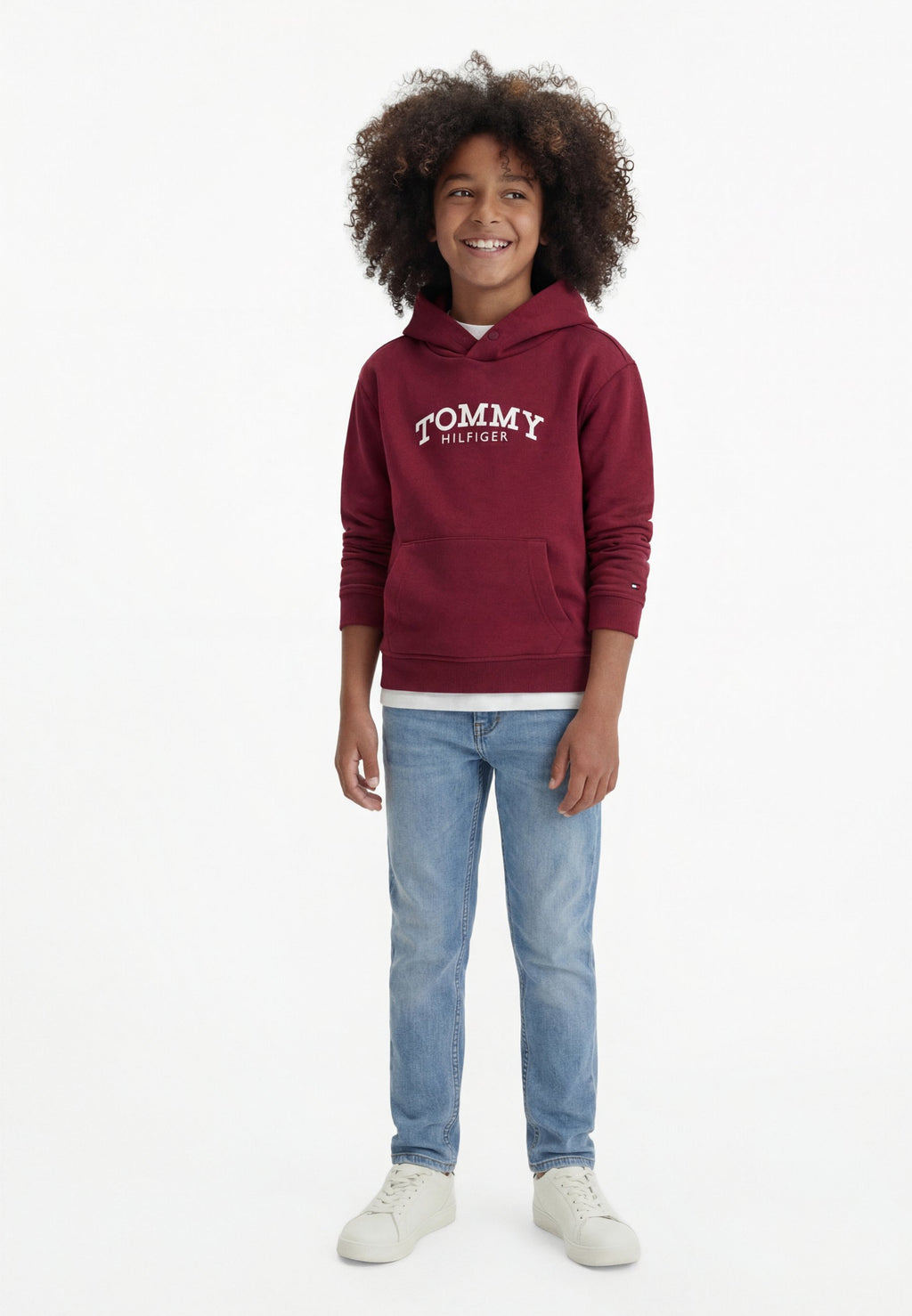 LOGO PRINT FLEECE HOODY Media 2