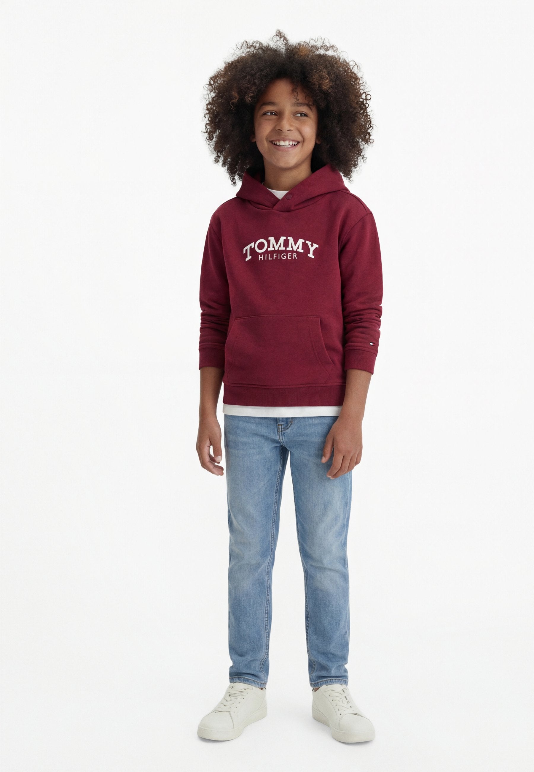 LOGO PRINT FLEECE HOODY Media 2