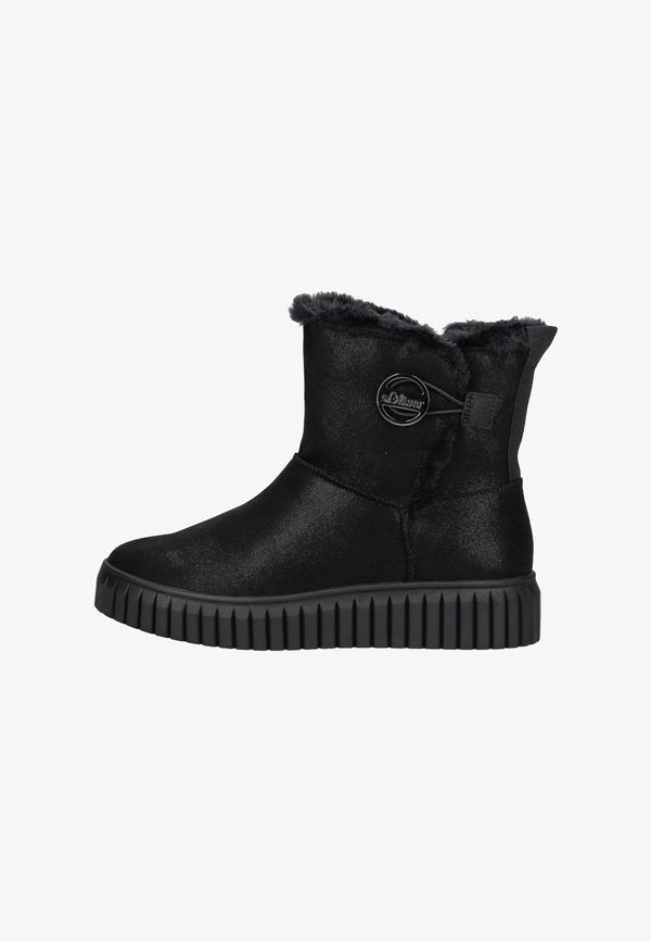 s.Oliver Winter boots - black glitter