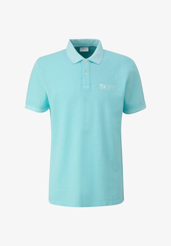 s.Oliver MIT LOGO-PRINT - Polo shirt - ozeangrün