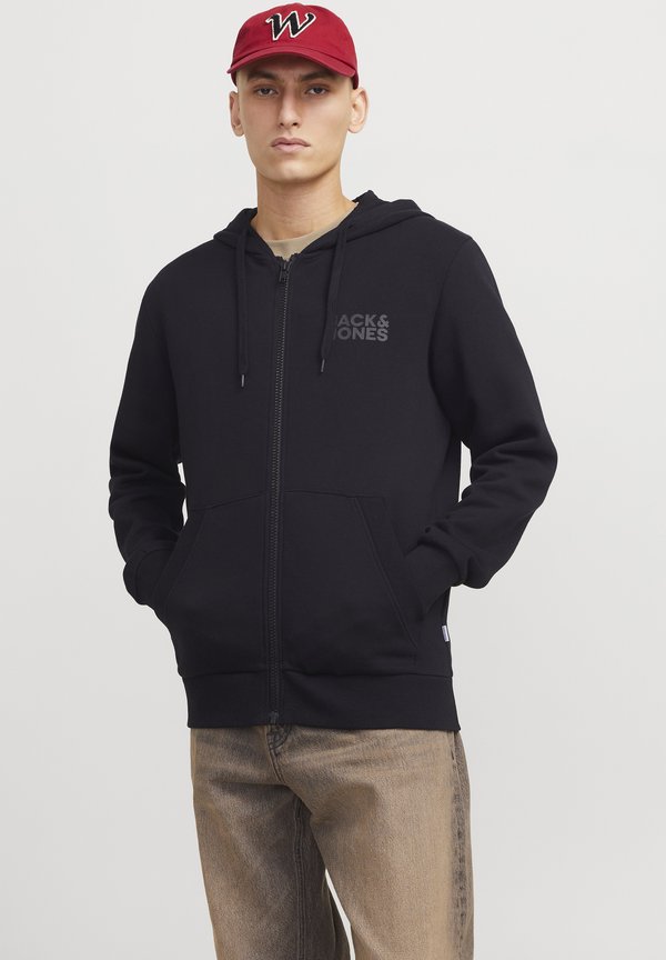 Jack & Jones Zip-up sweatshirt - black