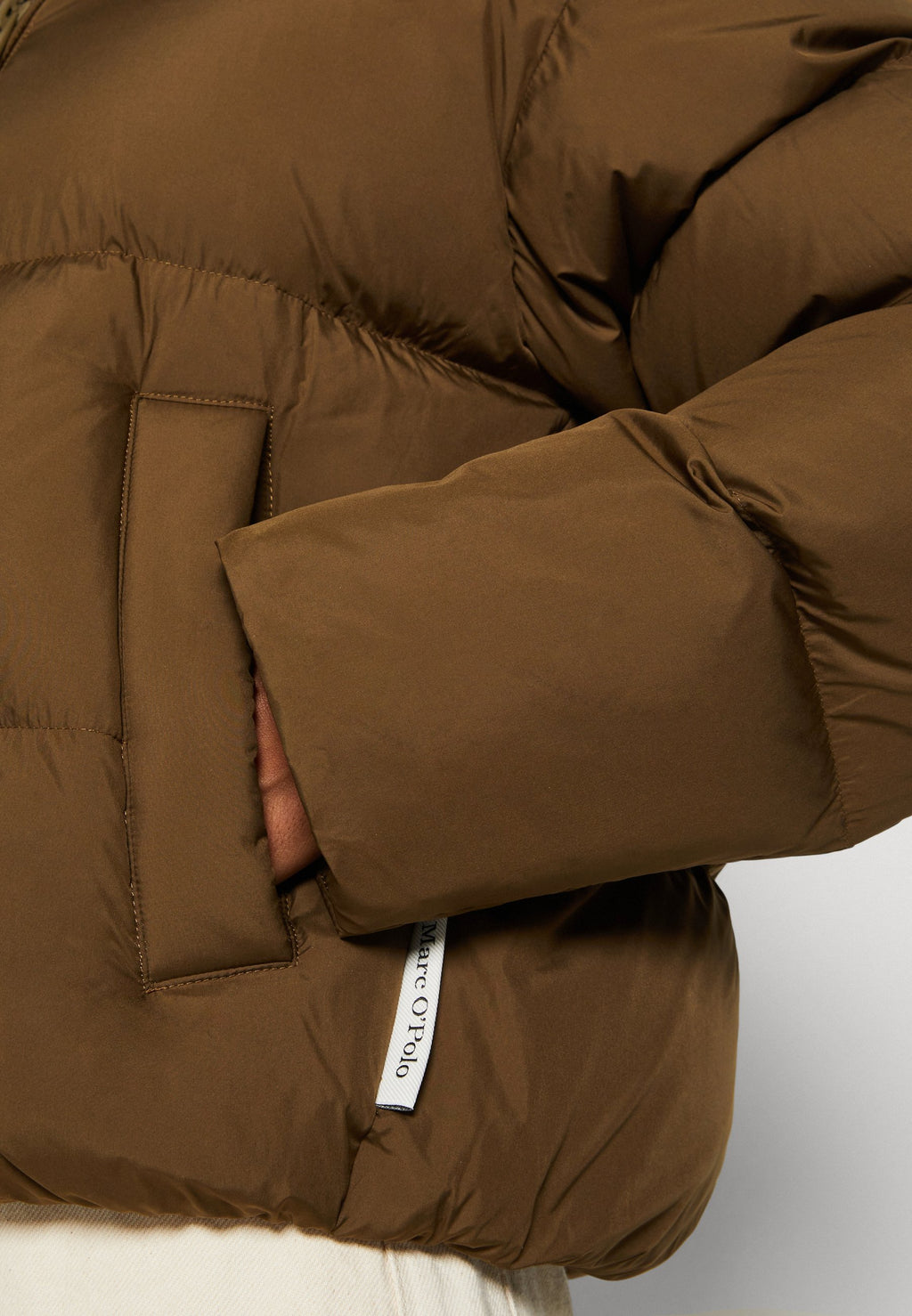Marc O'Polo JACKET FIXED HOOD WITH ELASTIC DETAILS WELT POCKETS