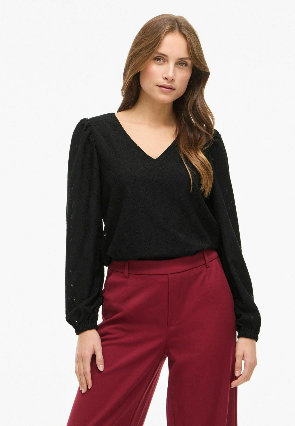 VILA Long Sleeved VIFERO V-neck