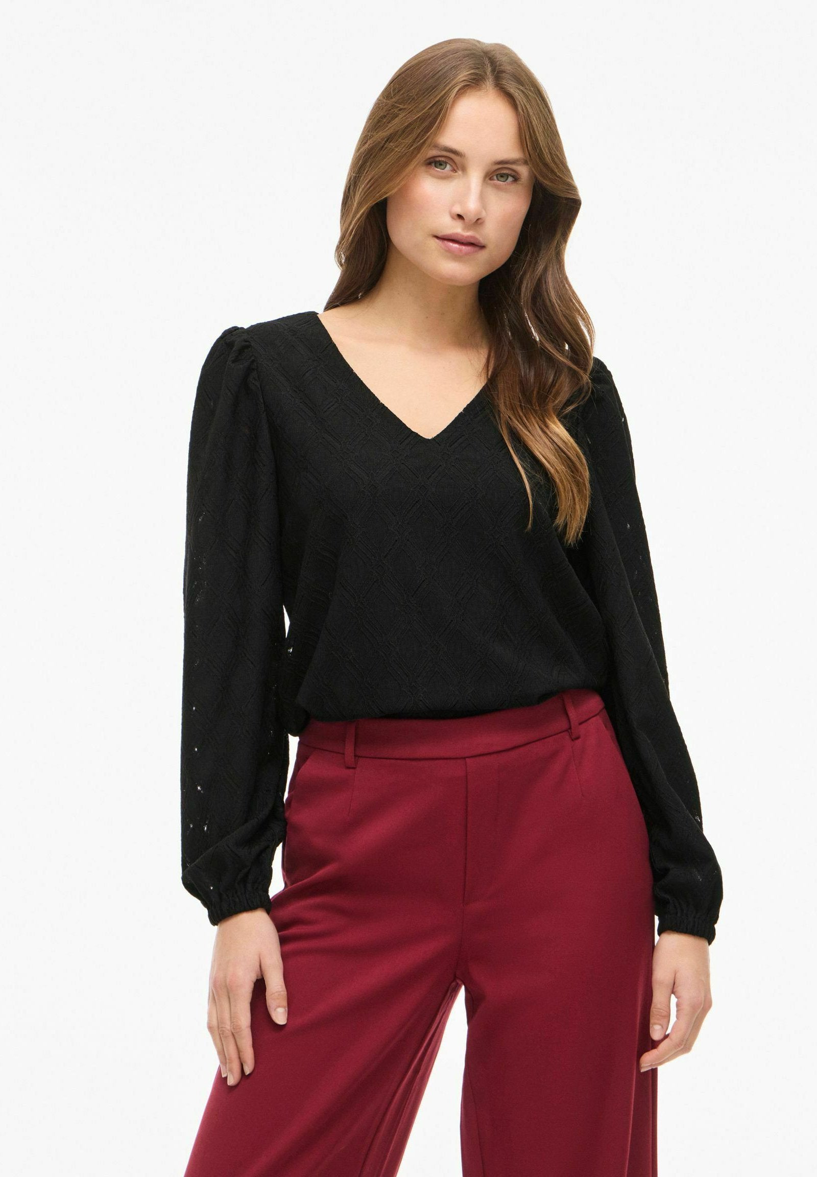 VILA Long Sleeved VIFERO V-neck