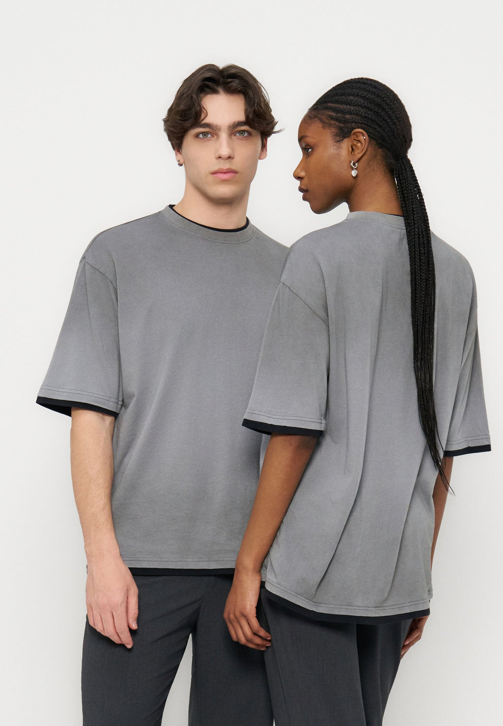 YOURTURN OVERSIZED FIT DOUBLE HEM