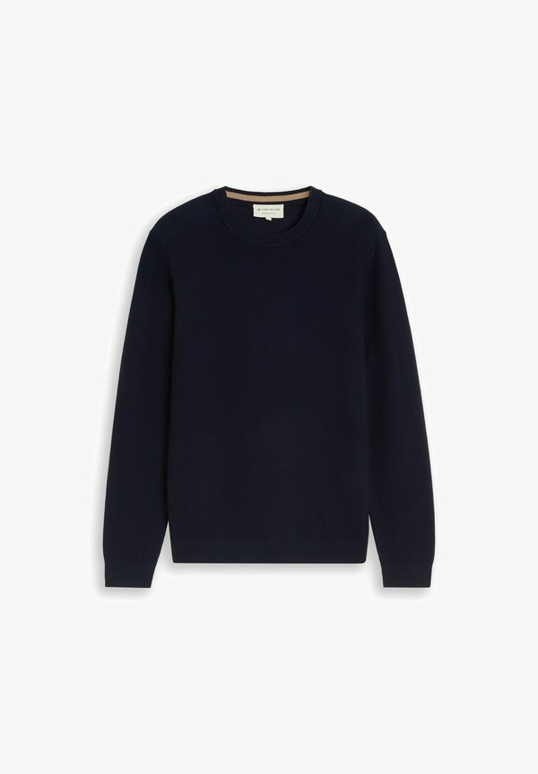 TOM TAILOR STRUCTURED CREW NECK KNIT - Jumper - sky captain blue