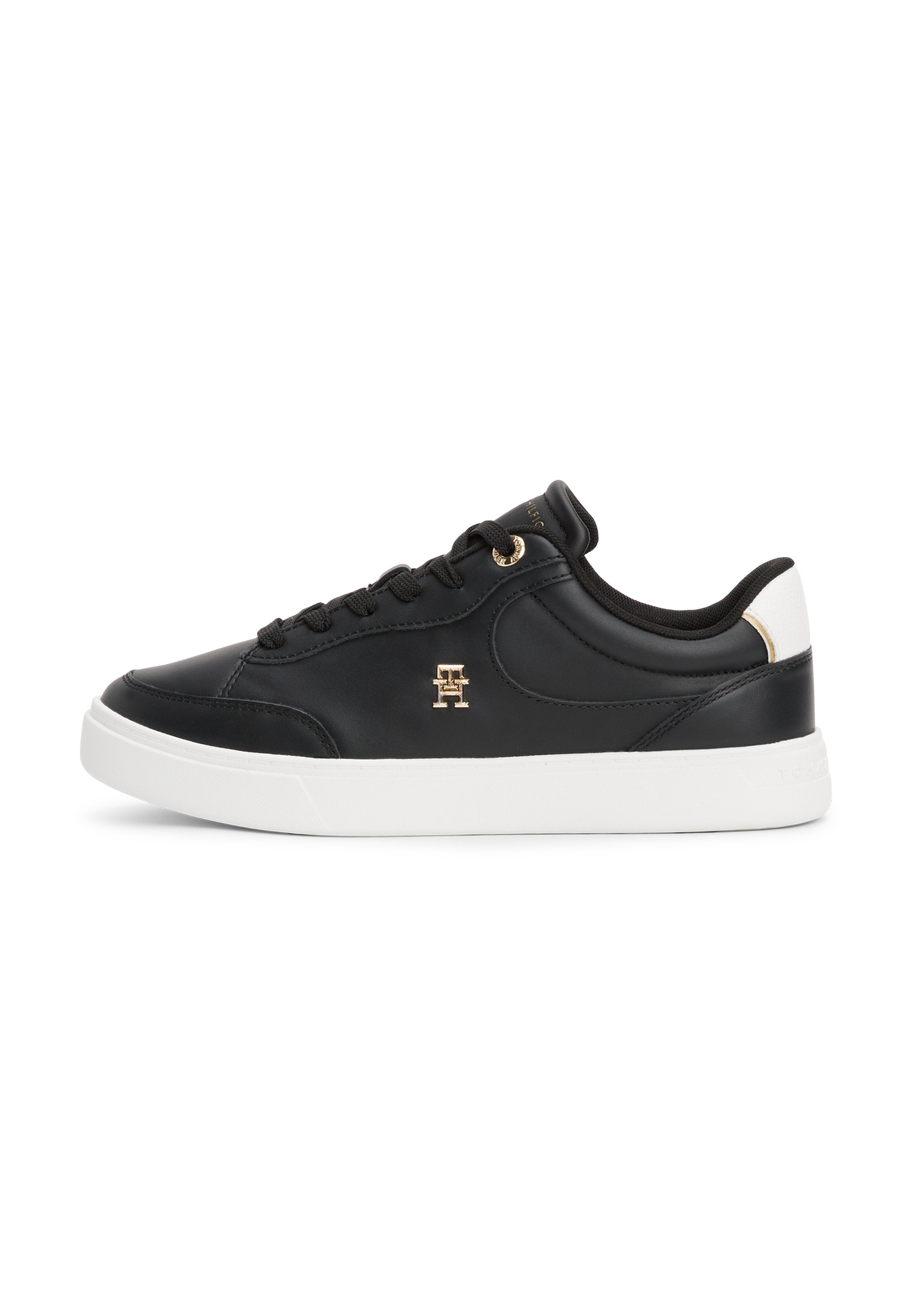 TH MONOGRAM LEATHER COURT TRAINERS Media 1