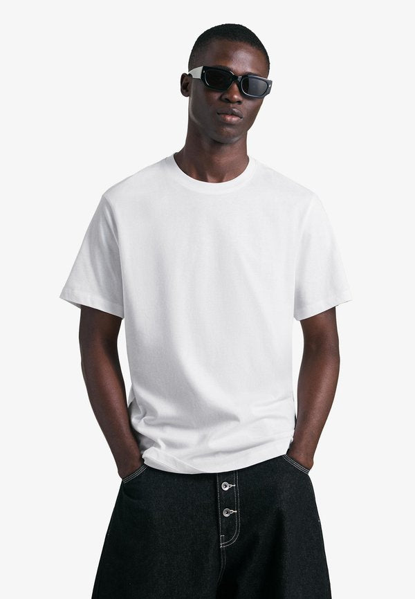 Bershka Basic T-shirt - white