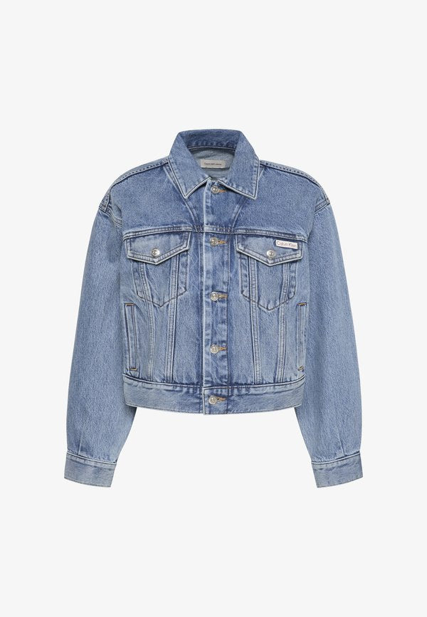 Calvin Klein Jeans 90S TRUCKER - Denim jacket - ocean drive