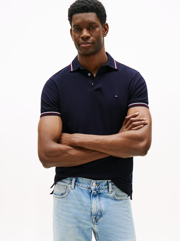 Tommy Hilfiger TIPPED SLIM FIT  - Polo shirt - desert sky