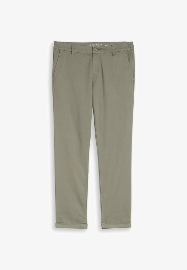 TOM TAILOR REGULAR  - Chinos - greyish shadow olive
