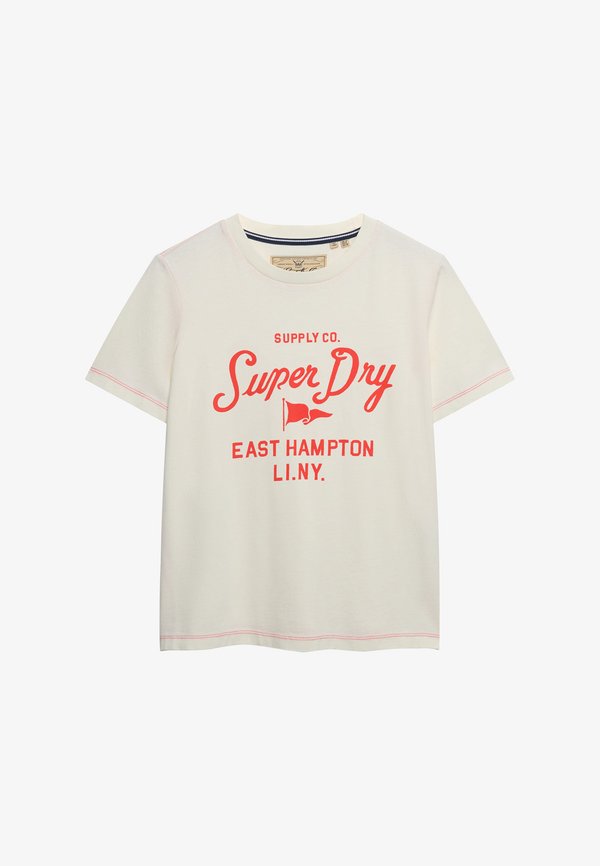 Superdry & Co HERITAGE HAMPTONS  - Print T-shirt - cream