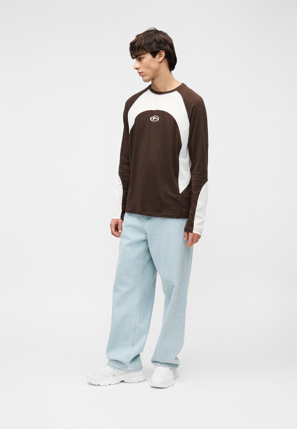 YOURTURN REGULAR FIT GRAPHIC & MESH COMBO LONG SLEEVED
