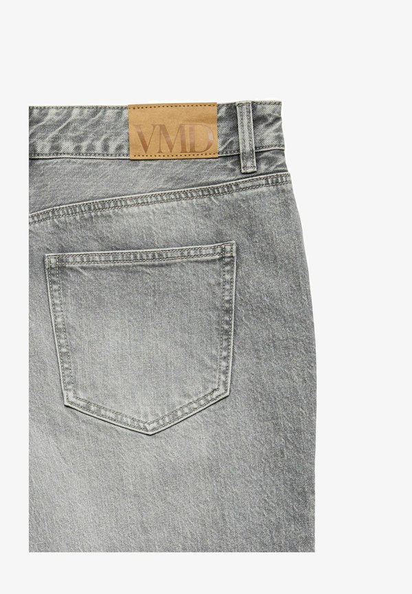 Vero Moda Wide-fit VMFAYE Low rise Wide Leg Fit - Relaxed fit jeans - medium grey denim