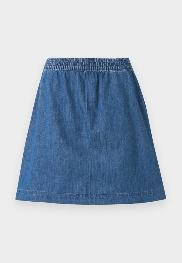 ONLY ONLLOLA A SHAPE - Denim skirt - medium blue denim