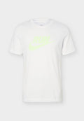 Nike Performance TEE RUN - Sports T-shirt - white/barely volt