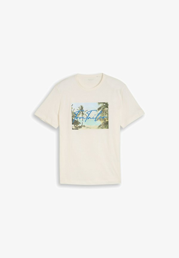 TOM TAILOR TOM TAILOR T-SHIRT T-SHIRT MIT FOTOPRINT - Print T-shirt - gardenia white