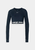 Nike Performance NIKE PRO DF 365 CROP LS - Long sleeved top - black/white