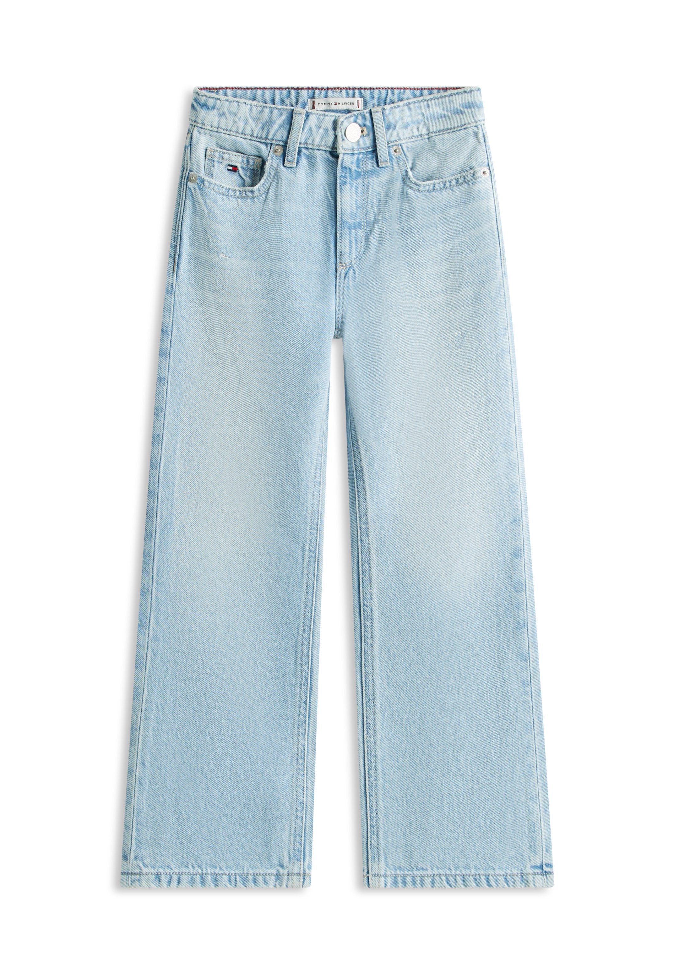 DISTRESSED FLARED LEG JEANS Media 1