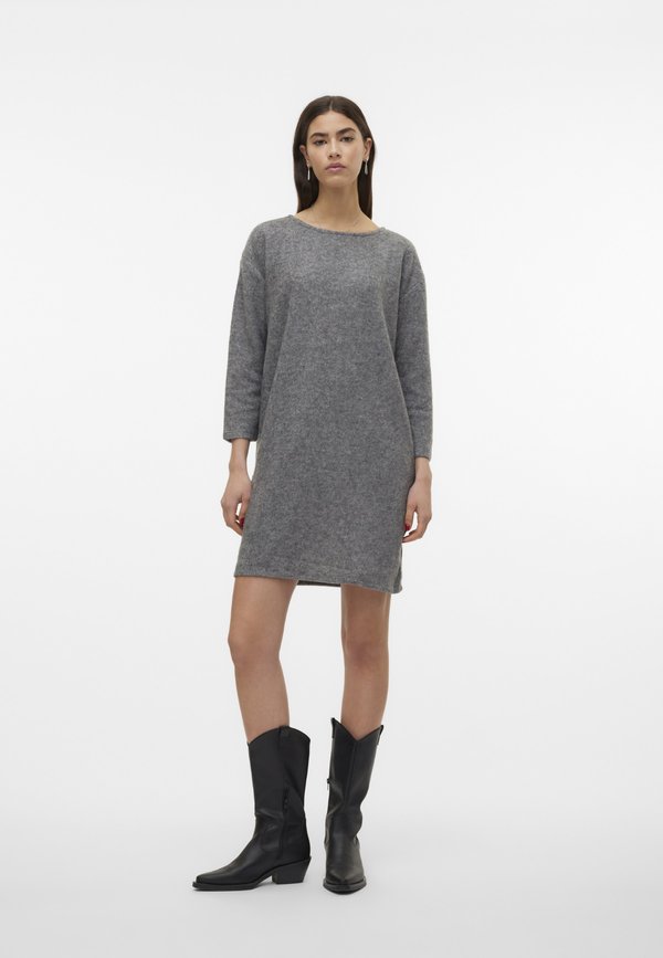 Vero Moda VMBLIS Short - Jumper dress - light grey melange