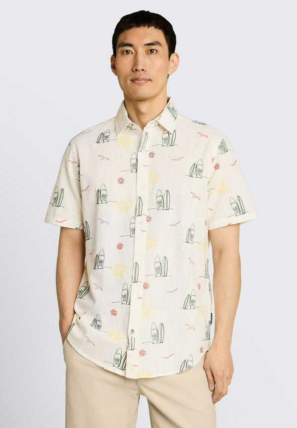 TOM TAILOR TOM TAILOR BLUSEN & SHIRTS REGULAR FIT KURZARMHEMD MIT STICKEREIEN - Shirt - summer surf design