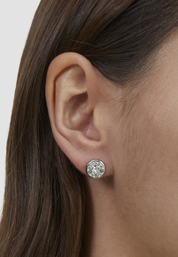 s.Oliver CRYSTAL ROCK - Earrings - silver-coloured
