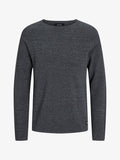 Jack & Jones JJEHILL KNIT CREW NECK NOOS - Jumper - dark grey melange
