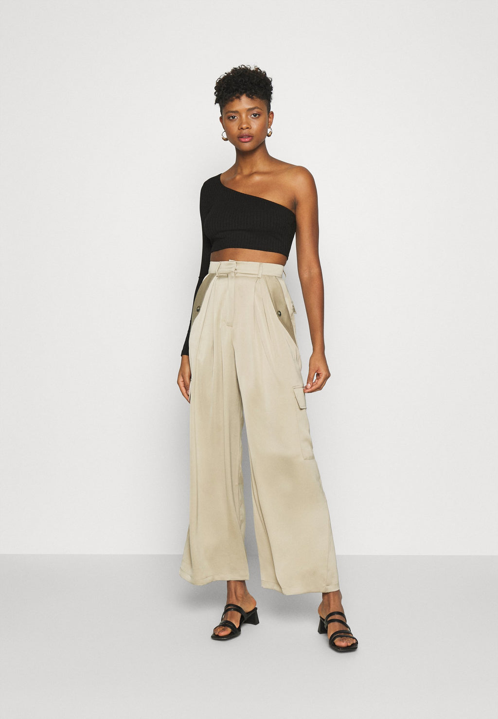 Glamorous CROP ASYMMETRIC ONE SLEEVE 2 PACK
