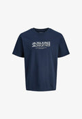 Jack & Jones Printed - Print T-shirt - navy