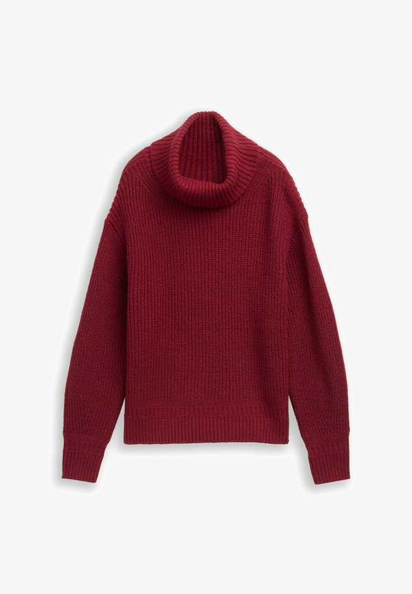 TOM TAILOR LOOSE FIT ROLLKRAGEN - Jumper - rumba red melange